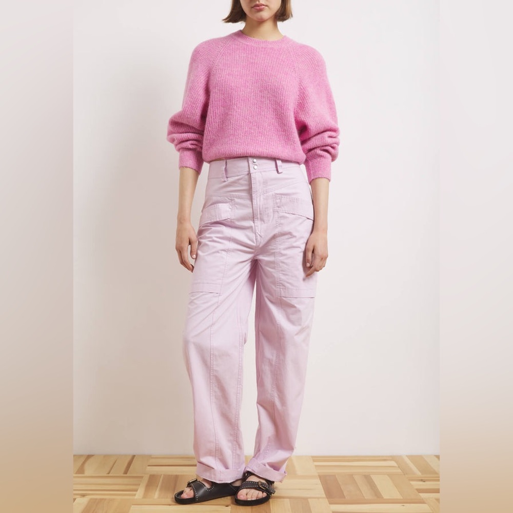 Isabel Marant Étoile Ruby Patch Pocket Straight Leg Pants - Picture 2 of 16